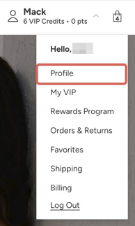 Min profil på webbplatsen